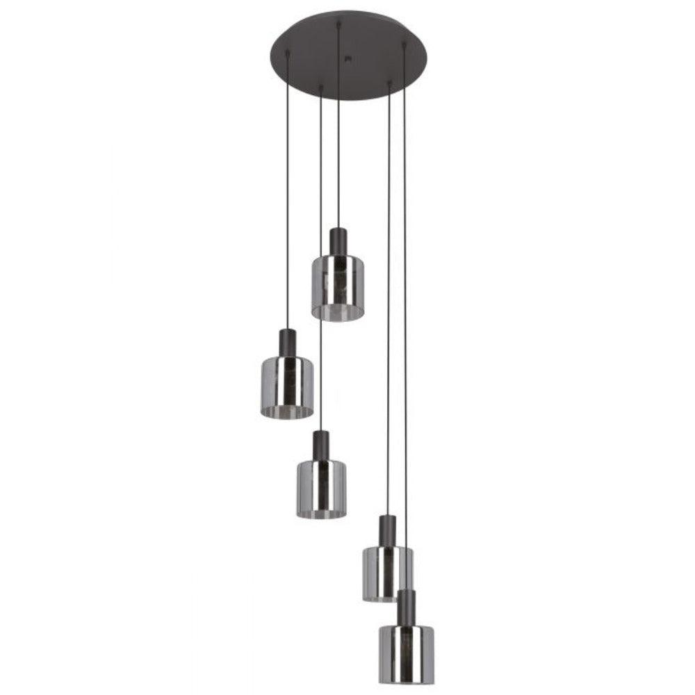 Gorosiba 5 Light Pendant Black Steel - 205156N