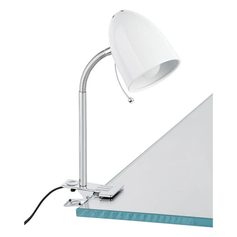 Lara 1 Light Clamp Lamp White - 205255N