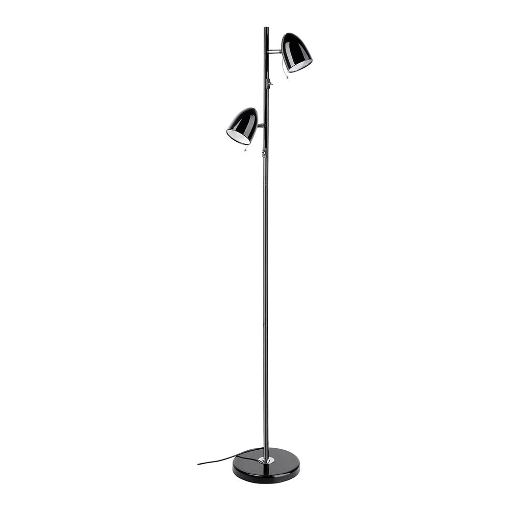 Lara 2 Light Floor Lamp Black - 205283N