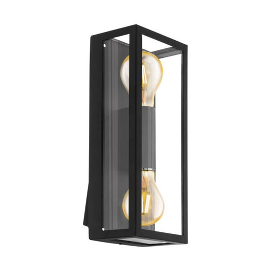 Alamonte 2 Wall Light Black Steel - 98273N