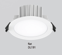LED downlight 10W 90mm cutout flat DL191 / concave recessed DL192