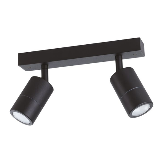 Fremantle 2 Light Adjustable Outdoor Ceiling Light Black - 206155