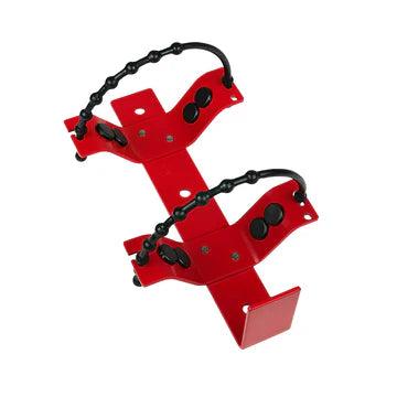 Metal Rubber Strap Type Vehicle Bracket Suits 4.5kg, Powder Coated Red - HVBR45