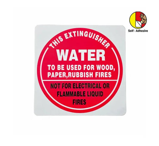 Self-adhesive Air Water Extinguisher I.D Sign - IDAWSA