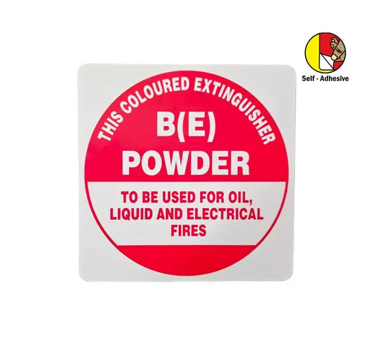 Self-adhesive BE Extinguisher I.D Sign - IDBESA