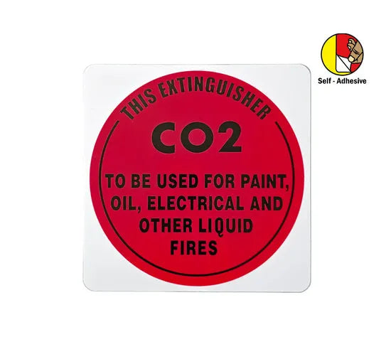 Self-adhesive CO2 Extinguisher I.D Sign - IDCO2SA