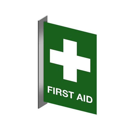 PVC First Aid Location Right Angle Sign - SLFARA