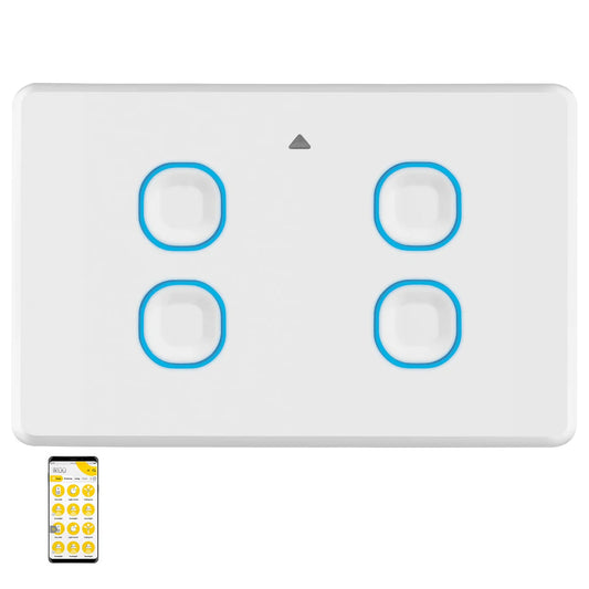 Mercator Ikuü Smart Zigbee Quad Gang Light Switch with Neutral