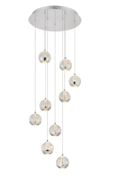 Telbix SEGOVIA 1 or 5 or 9 light pendant / bar light / wall light SEGOVIA WB-CH / SEGOVIA WB-GD / SEGOVIA PE1-CH / SEGOVIA PE1-GD / SEGOVIA PE5-CH / SEGOVIA PE5-GD / SEGOVIA PE5B-CH / SEGOVIA PE5B-GD / SEGOVIA PE9-CH / SEGOVIA PE9-GD