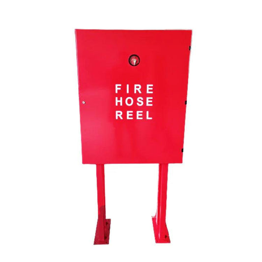 Fire Hose Reel Cabinet With Break Glass & 003Lock, with Back & Legs - WRCABKWB&STAND