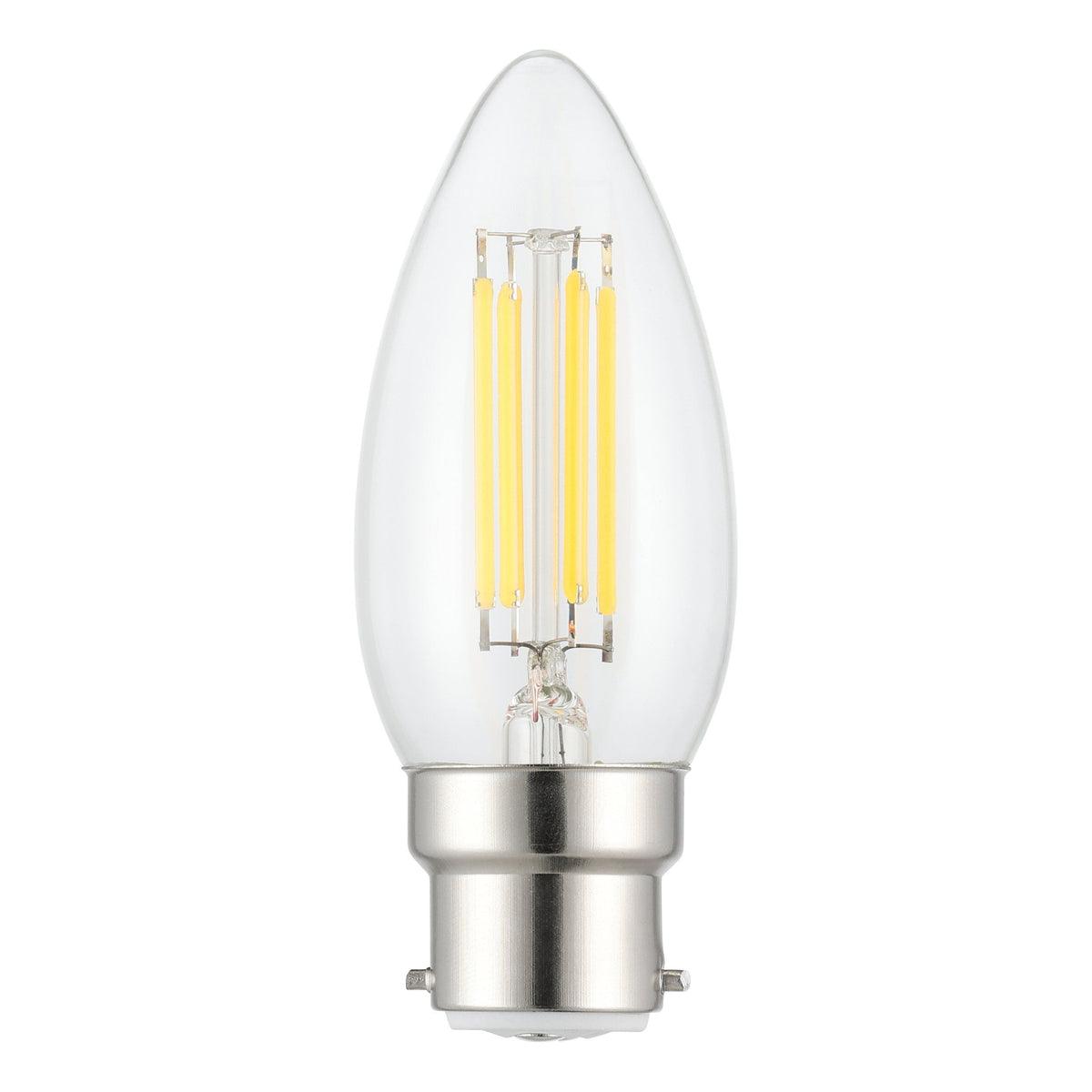 Filament Candle Clear Globe 4W B22 Dimmable 3000K - 206437