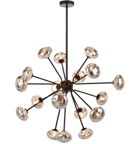 Telbix VARLIN 12 LIGHT or 18 LIGHT PENDANT VARLIN PE12-BKMR / VARLIN PE18-BKMR