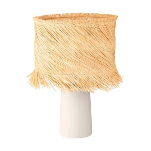 PAISANO Table Lamp Beige Ceramic Natural Rattan - 390239N