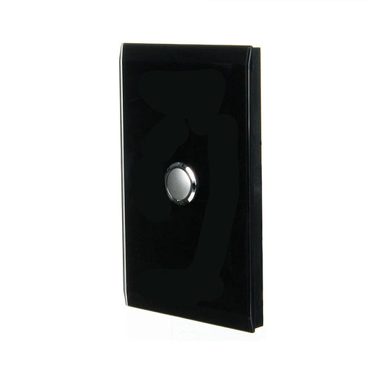 CLIPSAL SATURN 1 GANG PUSHBUTTON LED SWITCH - ESPRESSO BLACK - 4061PBLEB